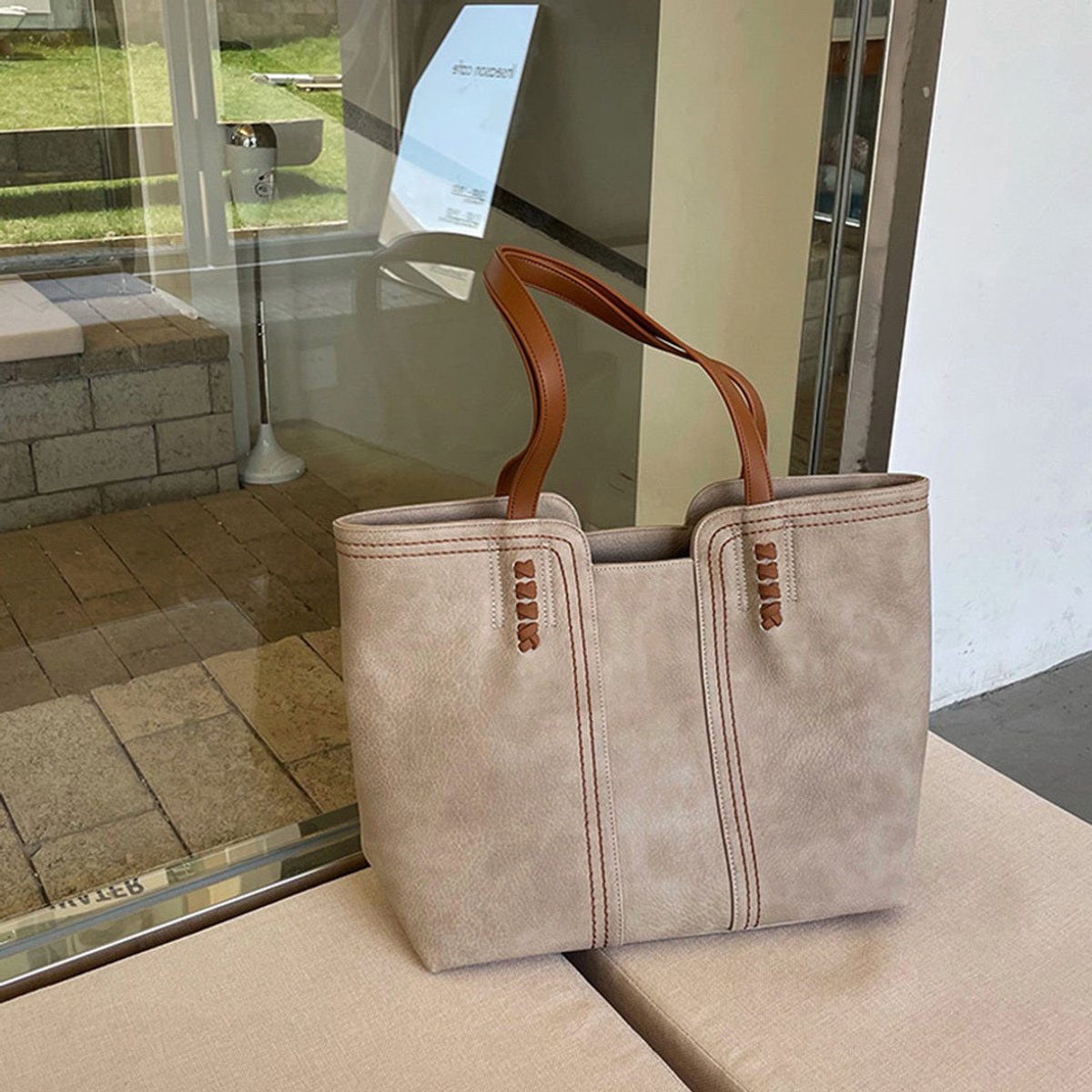 Borsa Tote Donna Minimalista Con Spallacci Comodi E Interni Spaziosi - Borsa Tote Bag Versatile Per Ogni Occasione 0
