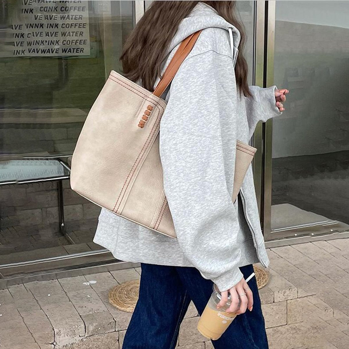 Borsa Tote Donna Minimalista Con Spallacci Comodi E Interni Spaziosi - Borsa Tote Bag Versatile Per Ogni Occasione 2