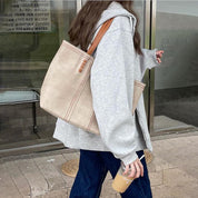 Borsa Tote Donna Minimalista Con Spallacci Comodi E Interni Spaziosi - Borsa Tote Bag Versatile Per Ogni Occasione 2