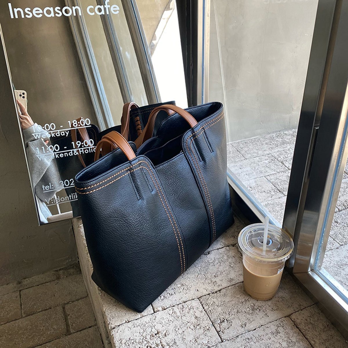 Borsa Tote Donna Minimalista Con Spallacci Comodi E Interni Spaziosi - Borsa Tote Bag Versatile Per Ogni Occasione 5