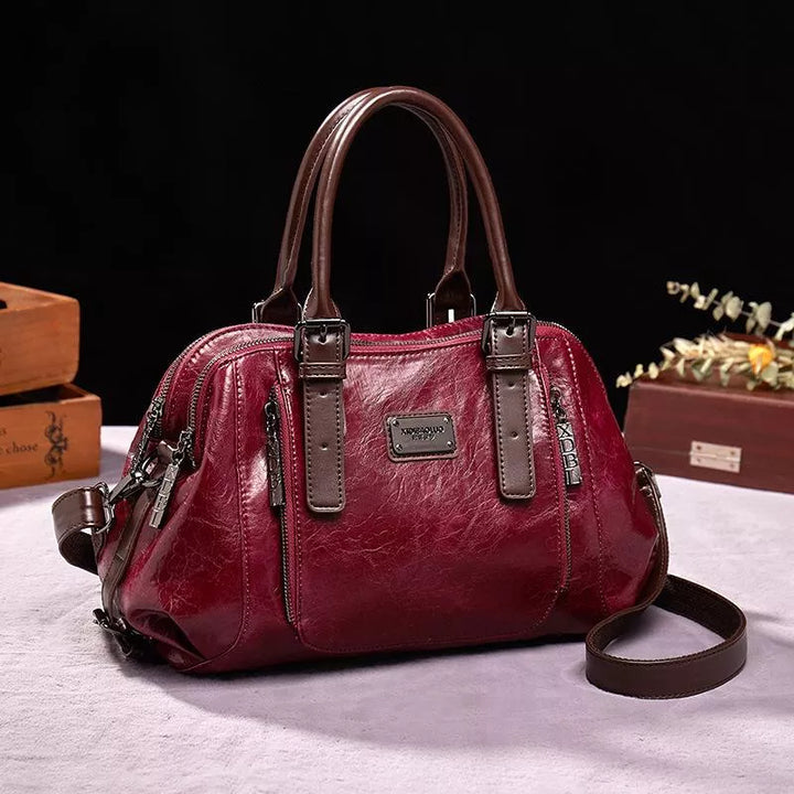 Borsa a mano vintage da donna, eleganza senza tempo, in pelle 0