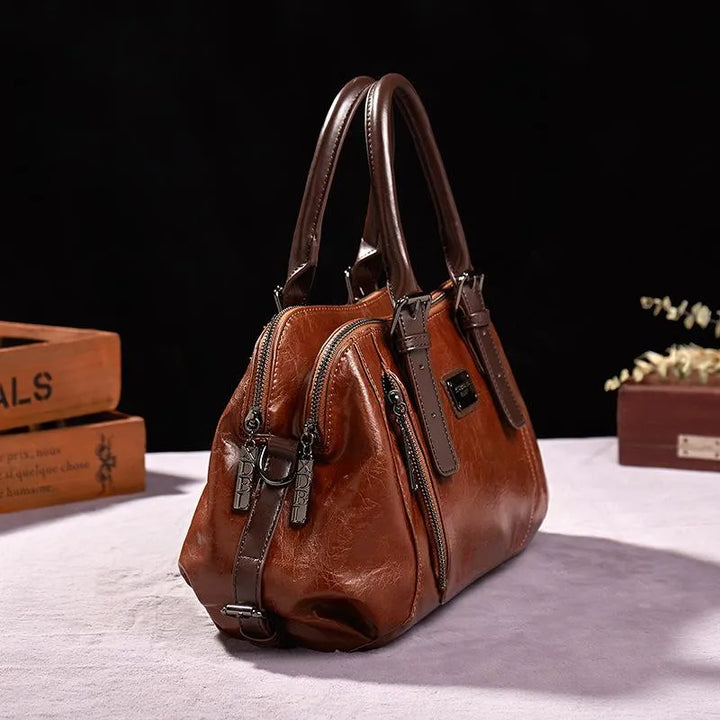 Borsa a mano vintage da donna, eleganza senza tempo, in pelle 1