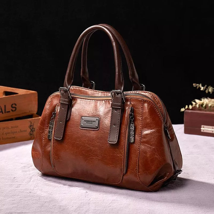 Borsa a mano vintage da donna, eleganza senza tempo, in pelle 4
