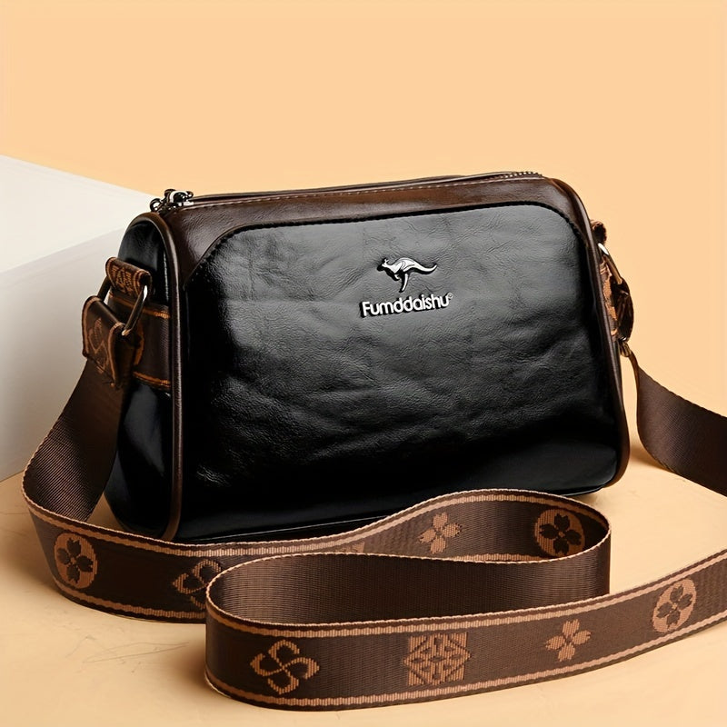Borsa a tracolla elegante da donna in pelle vegana funzionale 0