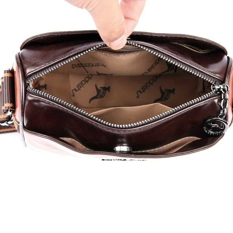 Borsa a tracolla elegante da donna in pelle vegana funzionale 6