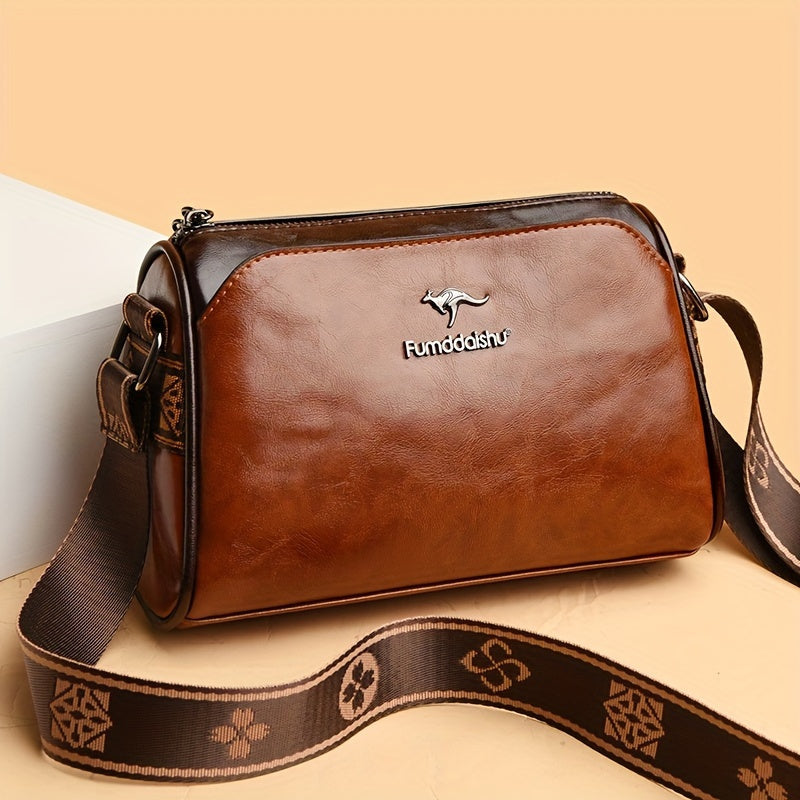 Borsa a tracolla elegante da donna in pelle vegana funzionale 8