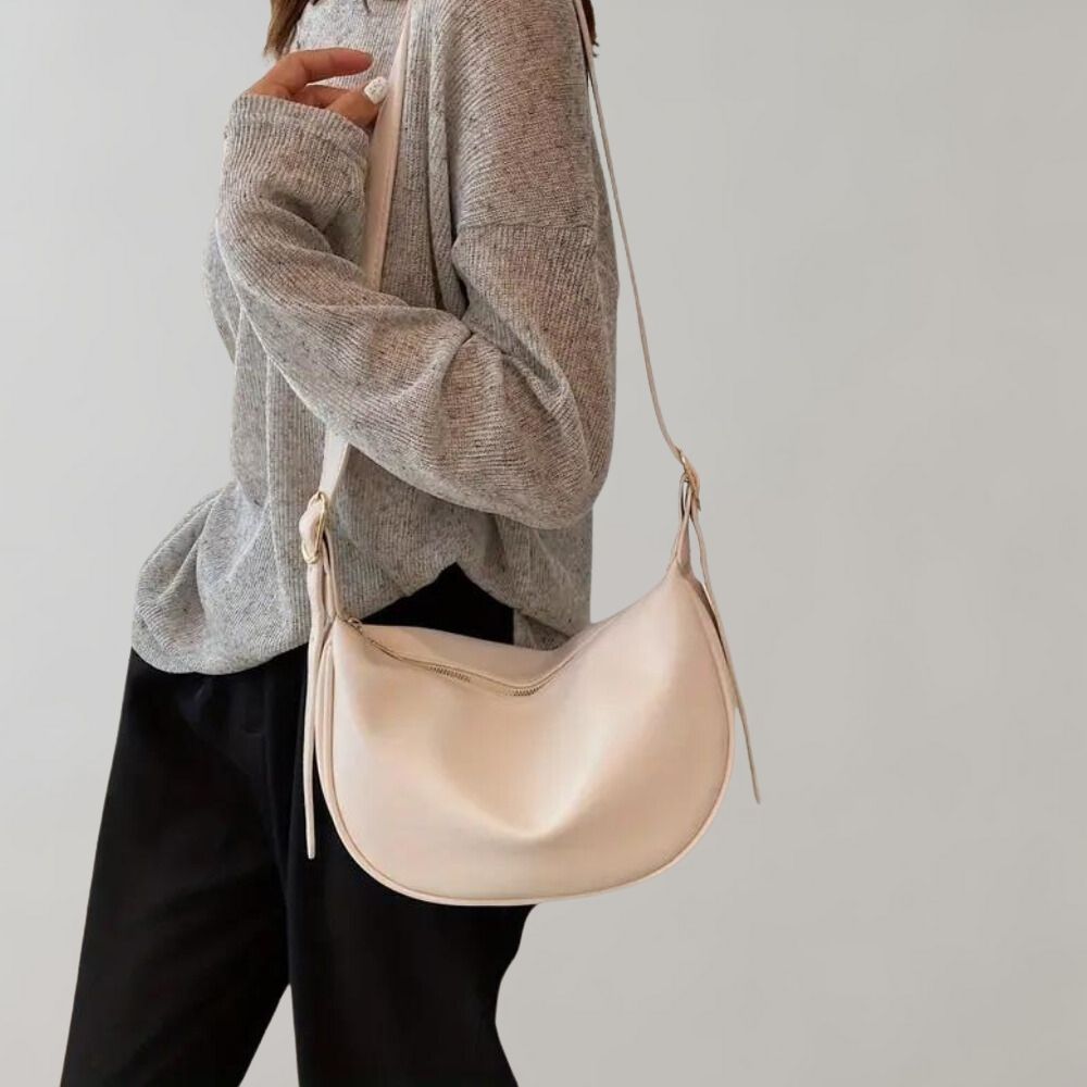 Borsa a tracolla elegante da donna in pelle vegana minimalista 2