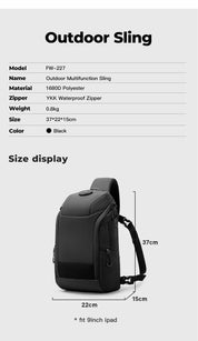 Borsa a tracolla impermeabile da uomo BANGE Essential 7