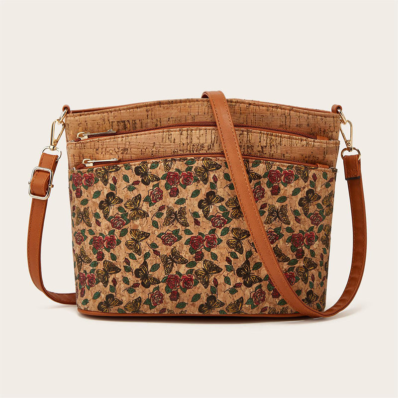Borsa a tracolla in stile etnico da donna in pelle PU 0