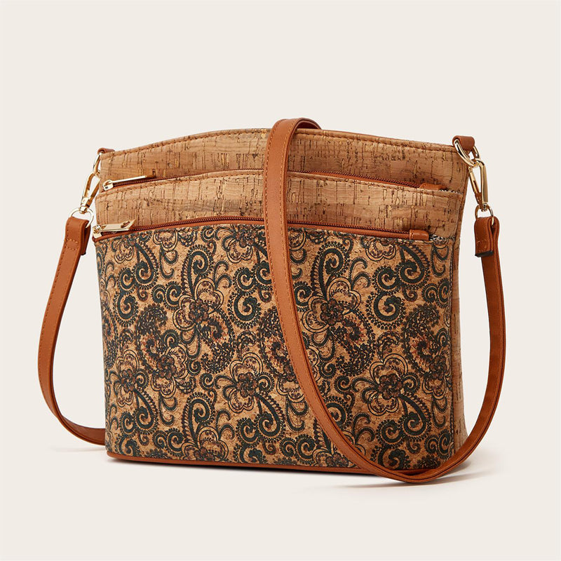 Borsa a tracolla in stile etnico da donna in pelle PU 2