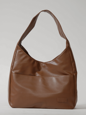 Borsa a tracolla rotonda elegante da donna in pelle vegana 9