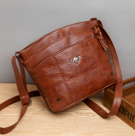 Borsa a tracolla vintage da donna in PU pratica per l'uso quotidiano 0