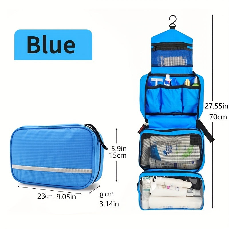 Borsa da Toilette Sospesa Compatta per Viaggi e Uso Quotidiano – Organizer Salvaspazio 25,5 x 15 x 10 cm in Tessuto Resistente 6