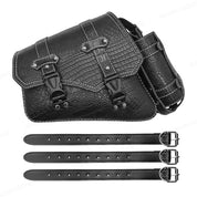Borsa da sella universale per moto con motivo a coccodrillo – Borsa con fibbia in plastica nera per riporre oggetti sul lato sinistro/destro e organizzare gli attrezzi durante i viaggi 9