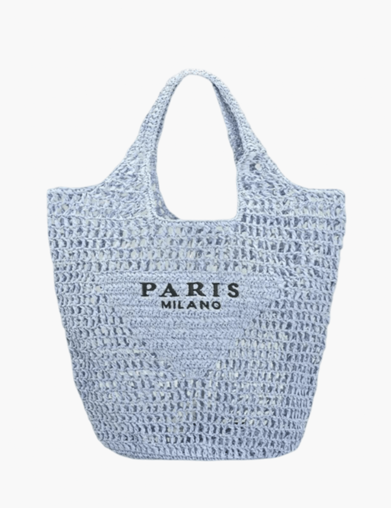 Borsa da spiaggia elegante da donna in paglia fatta a mano, design boho 4