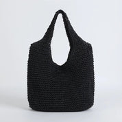 Borsa da spiaggia in paglia elegante da donna, grande capacità, in vimini 5
