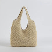 Borsa da spiaggia in paglia elegante da donna, grande capacità, in vimini 6