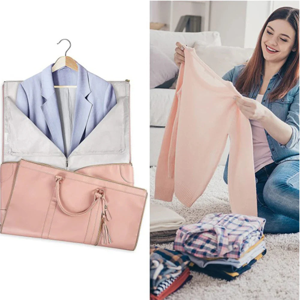 Borsa da viaggio pieghevole ed elegante da donna in pelle PU impermeabile 2