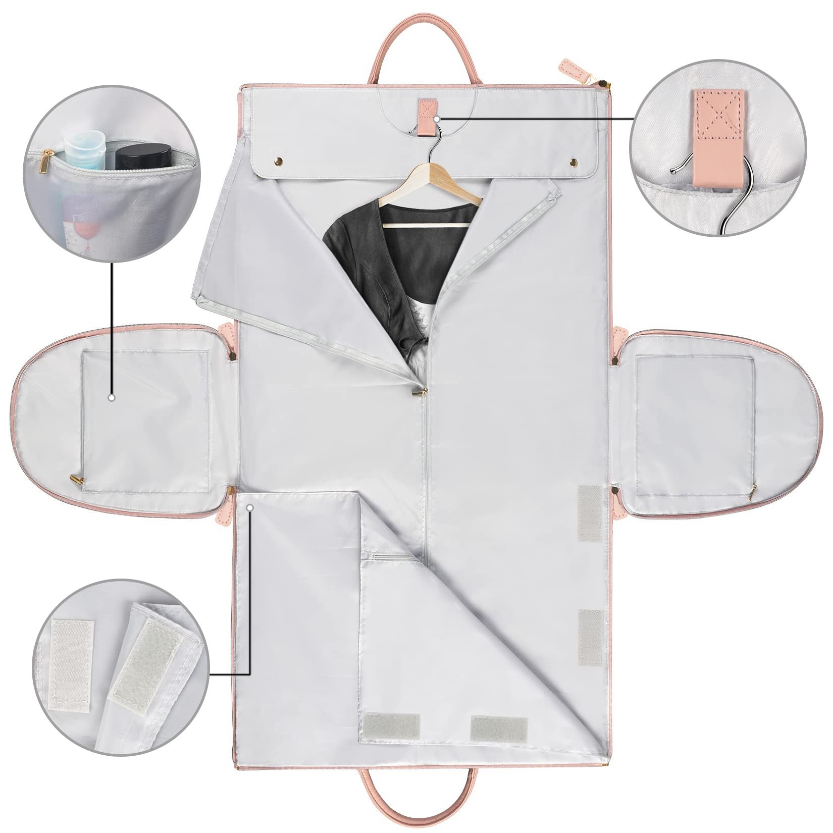 Borsa da viaggio pieghevole ed elegante da donna in pelle PU impermeabile 4
