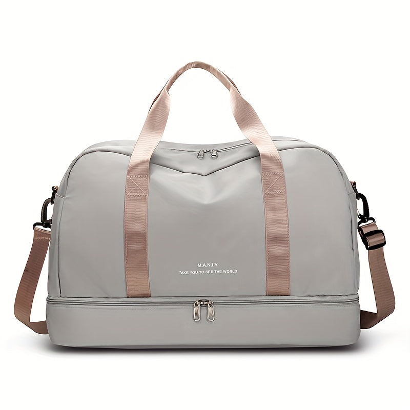 Borsa da viaggio spaziosa unisex per avventure in pelle vegana 10