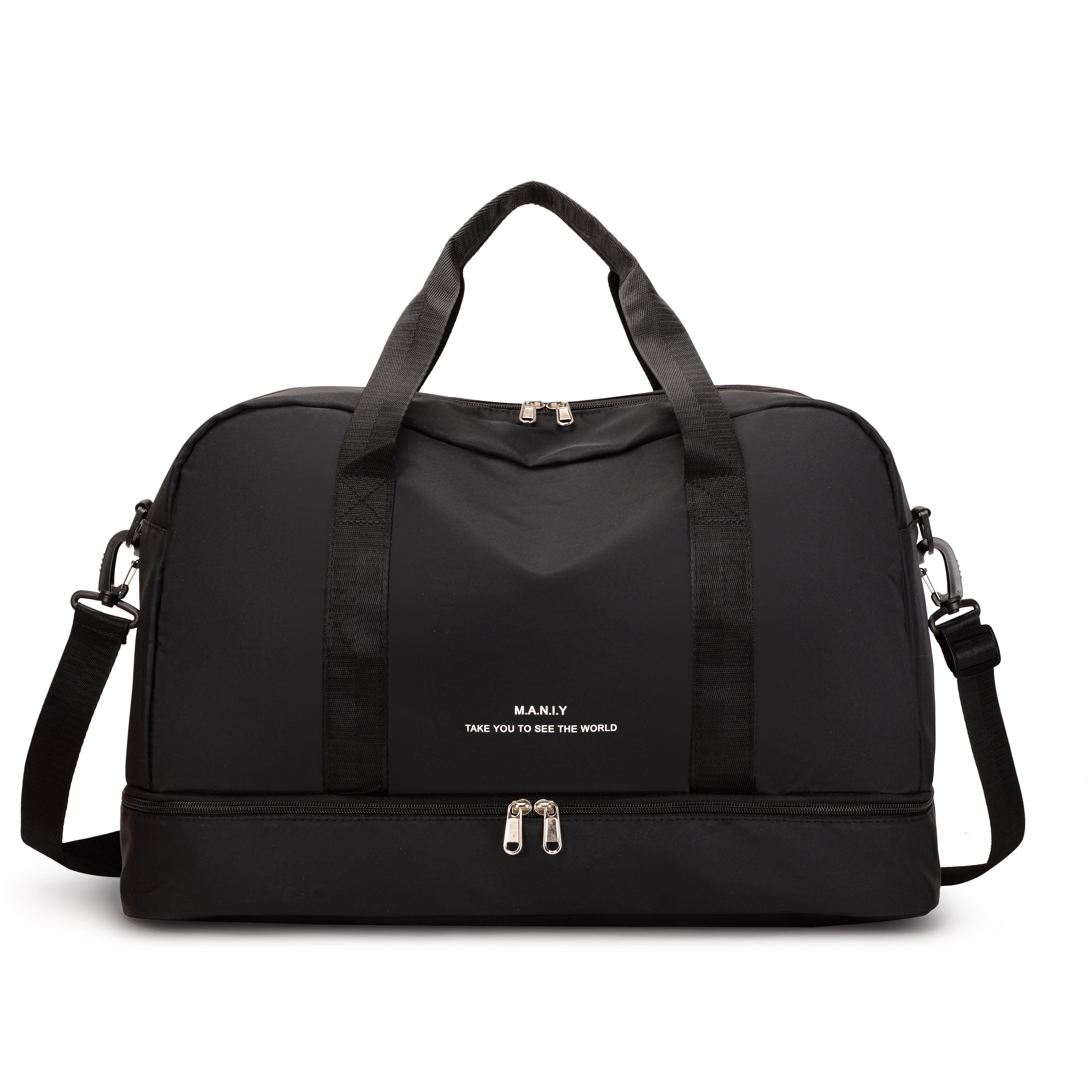 Borsa da viaggio spaziosa unisex per avventure in pelle vegana 12