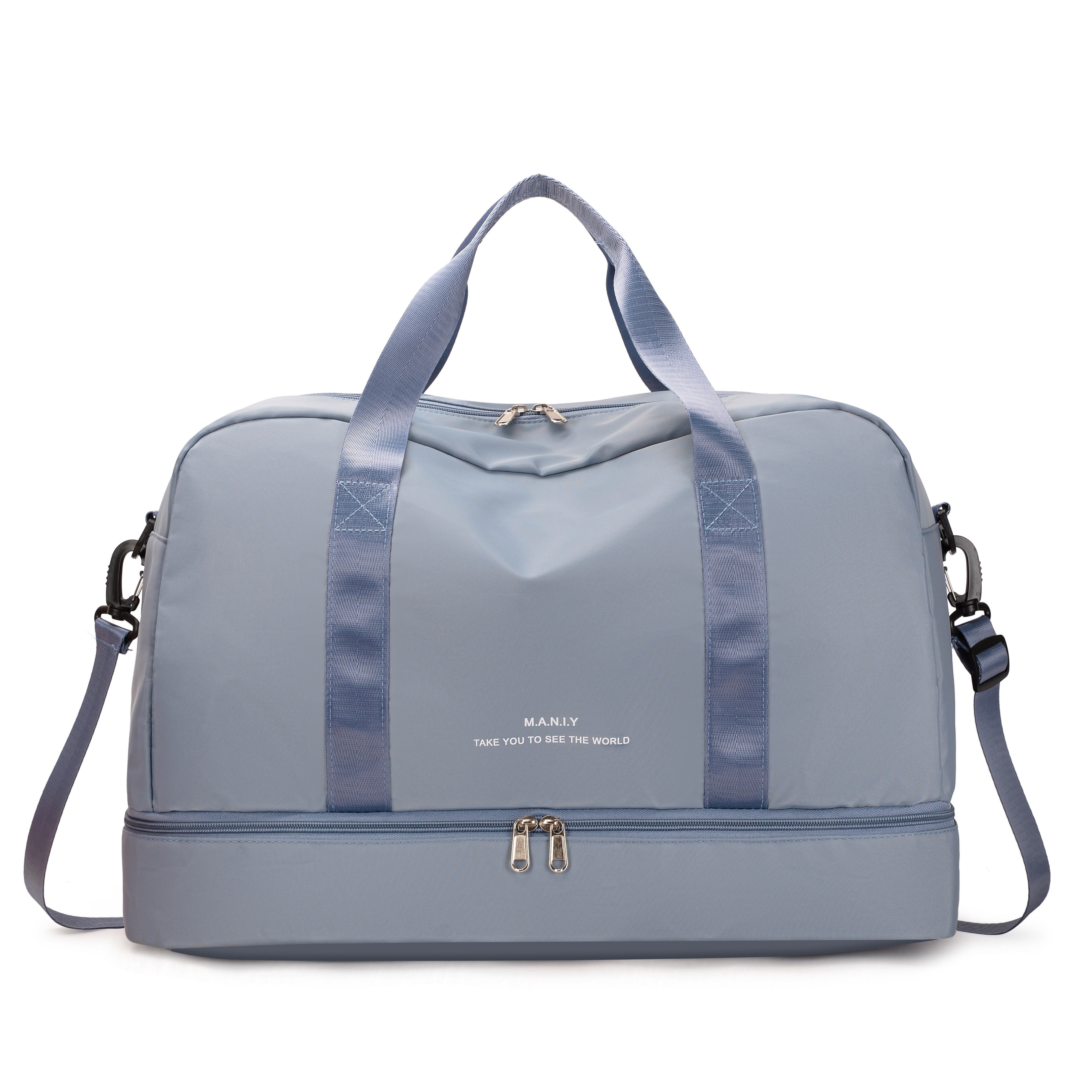 Borsa da viaggio spaziosa unisex per avventure in pelle vegana 17