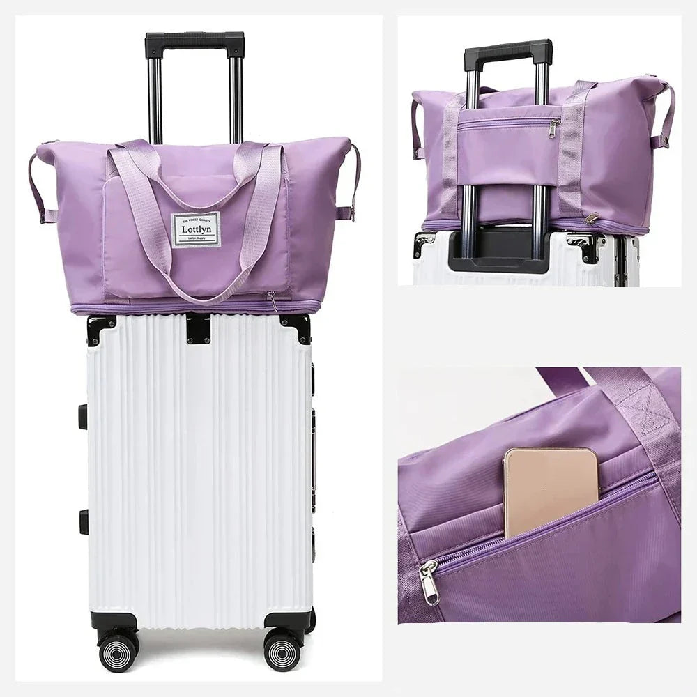 Borsa da viaggio versatile da donna, spaziosa e pieghevole, in poliestere 1