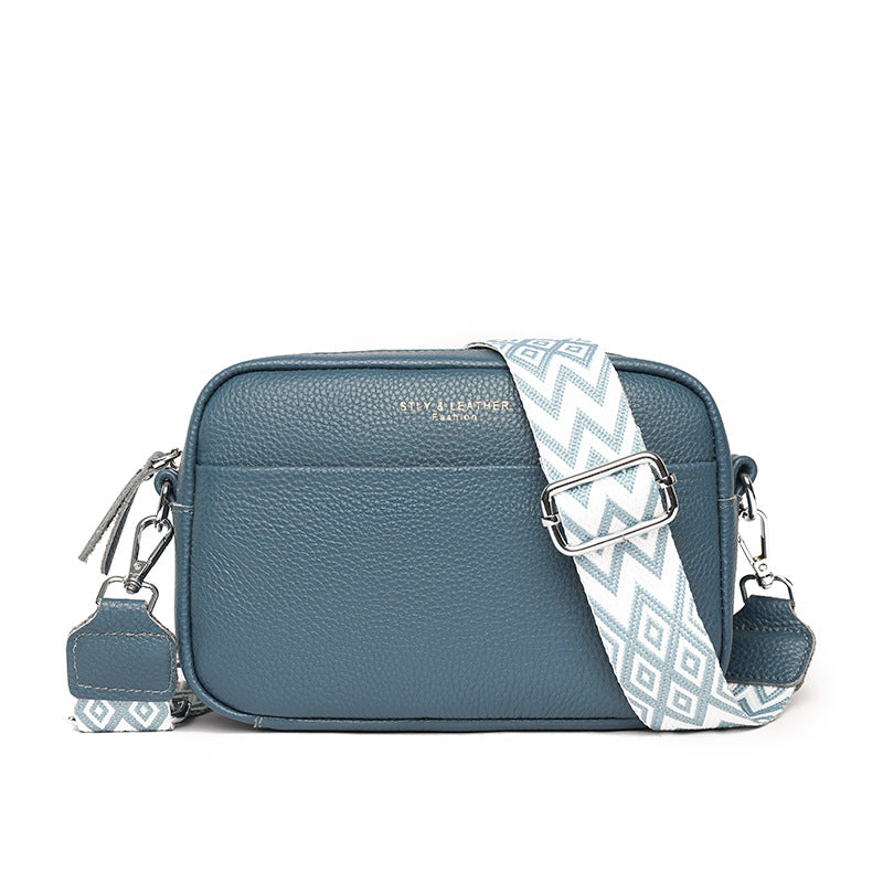 Borsa elegante da donna in vera pelle, resistente misto poliestere-cotone 3