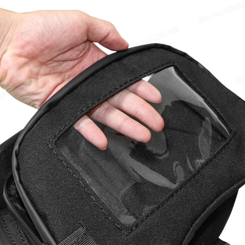 Borsa portaoggetti per manubrio e parabrezza della motocicletta - Supporto per telefono touchscreen, custodia per serbatoio carburante, custodia per auricolari per Vespa e TMAX 2