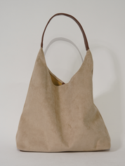 Borsa tote in pelle elegante da donna, versatile, scamosciata 10
