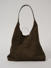 Borsa tote in pelle elegante da donna, versatile, scamosciata 9