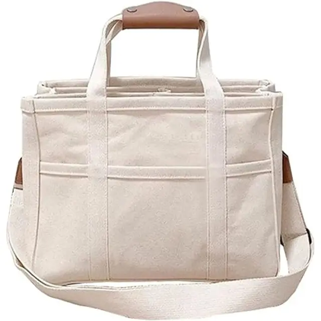Borsa tote multifunzionale da donna in tela con scomparti multipli 0