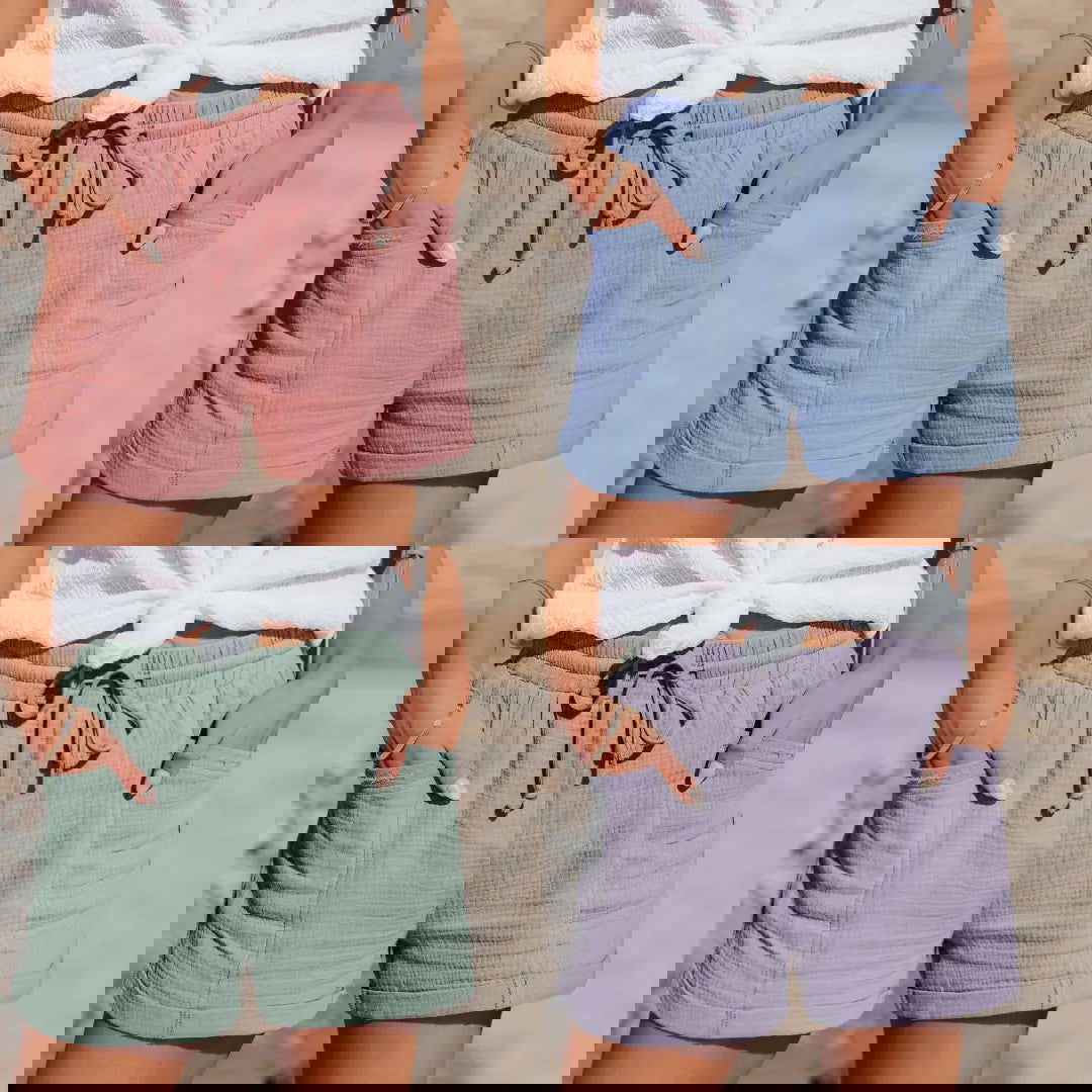 Breezy Linen Summer Shorts for Women - HEATHER Collection - Lizabella Fashion -  -  - Breezy Linen Summer Shorts for Women - HEATHER Collection - Lizabella Fashion - #tag1# - #tag2#