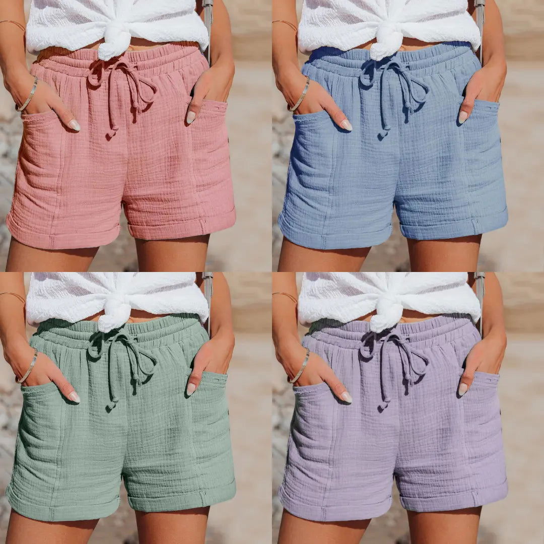 Breezy Linen Summer Shorts for Women - HEATHER Collection - Lizabella Fashion - - - Breezy Linen Summer Shorts for Women - HEATHER Collection - Lizabella Fashion - #tag1# - #tag2#