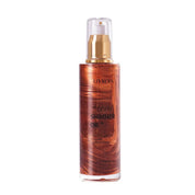 Bottiglia di olio corpo scintillante Liyalan, 100ml, con erogatore a pompa dorato, effetto luminoso e brillantezza, ideale per pelle radiosa.