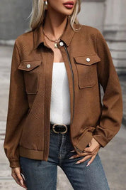 CELINE | Designer Retro Casual Jacket Women - Lizabella Fashion -  -  - CELINE | Designer Retro Casual Jacket Women - Lizabella Fashion - #tag1# - #tag2#