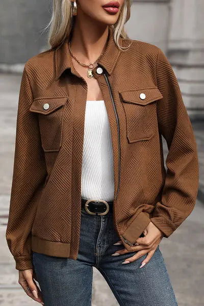 CELINE | Designer Retro Casual Jacket Women - Lizabella Fashion -  -  - CELINE | Designer Retro Casual Jacket Women - Lizabella Fashion - #tag1# - #tag2#