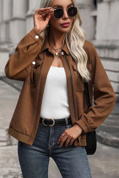 CELINE | Designer Retro Casual Jacket Women - Lizabella Fashion -  -  - CELINE | Designer Retro Casual Jacket Women - Lizabella Fashion - #tag1# - #tag2#