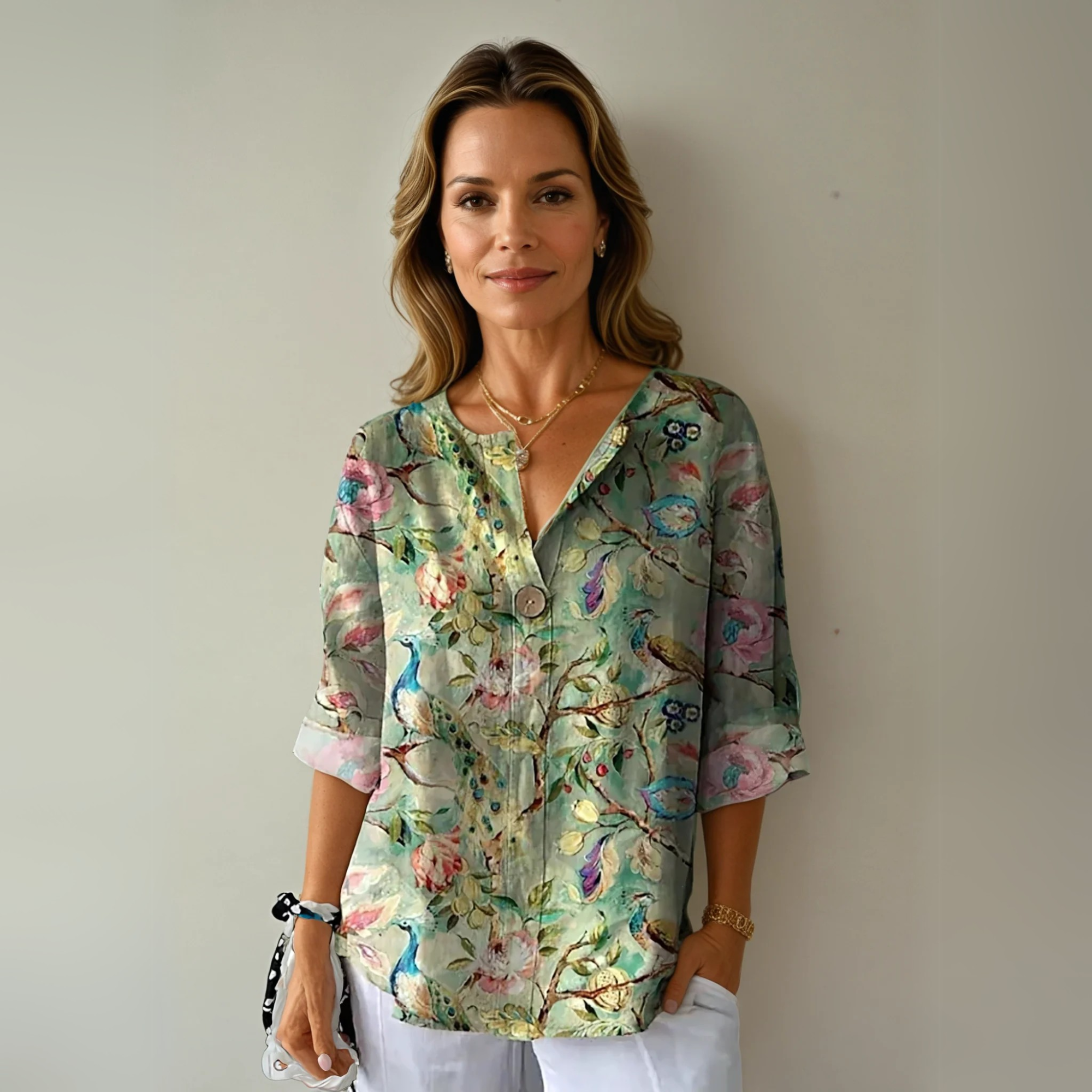 Camicetta Donna Elegante Floreale - Camicie Donna Chic per Look Estivo Raffinato 2