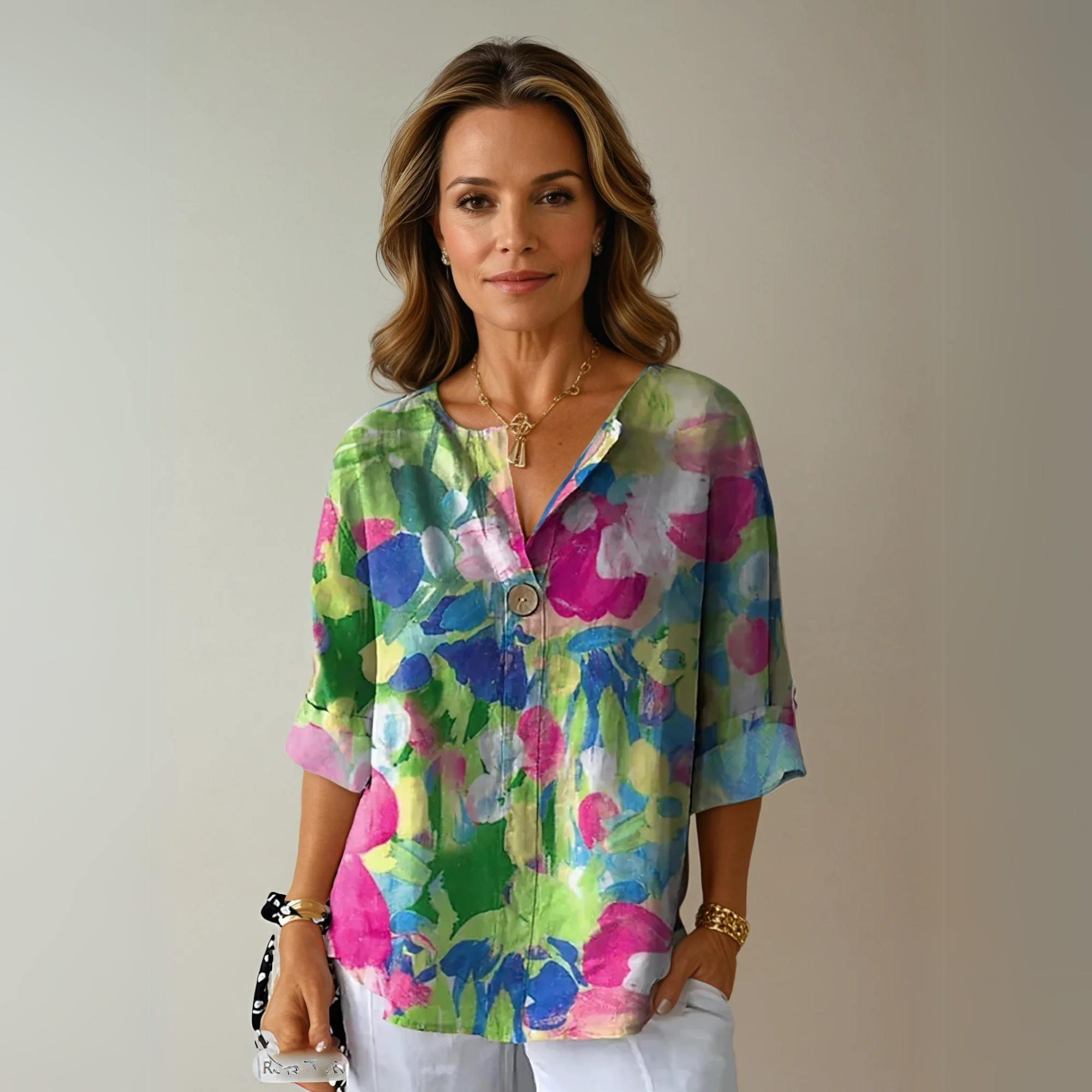 Camicetta Donna Elegante Floreale - Camicie Donna Chic per Look Estivo Raffinato 3