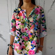 Camicetta Donna Elegante Floreale - Camicie Donna Chic per Look Estivo Raffinato 5