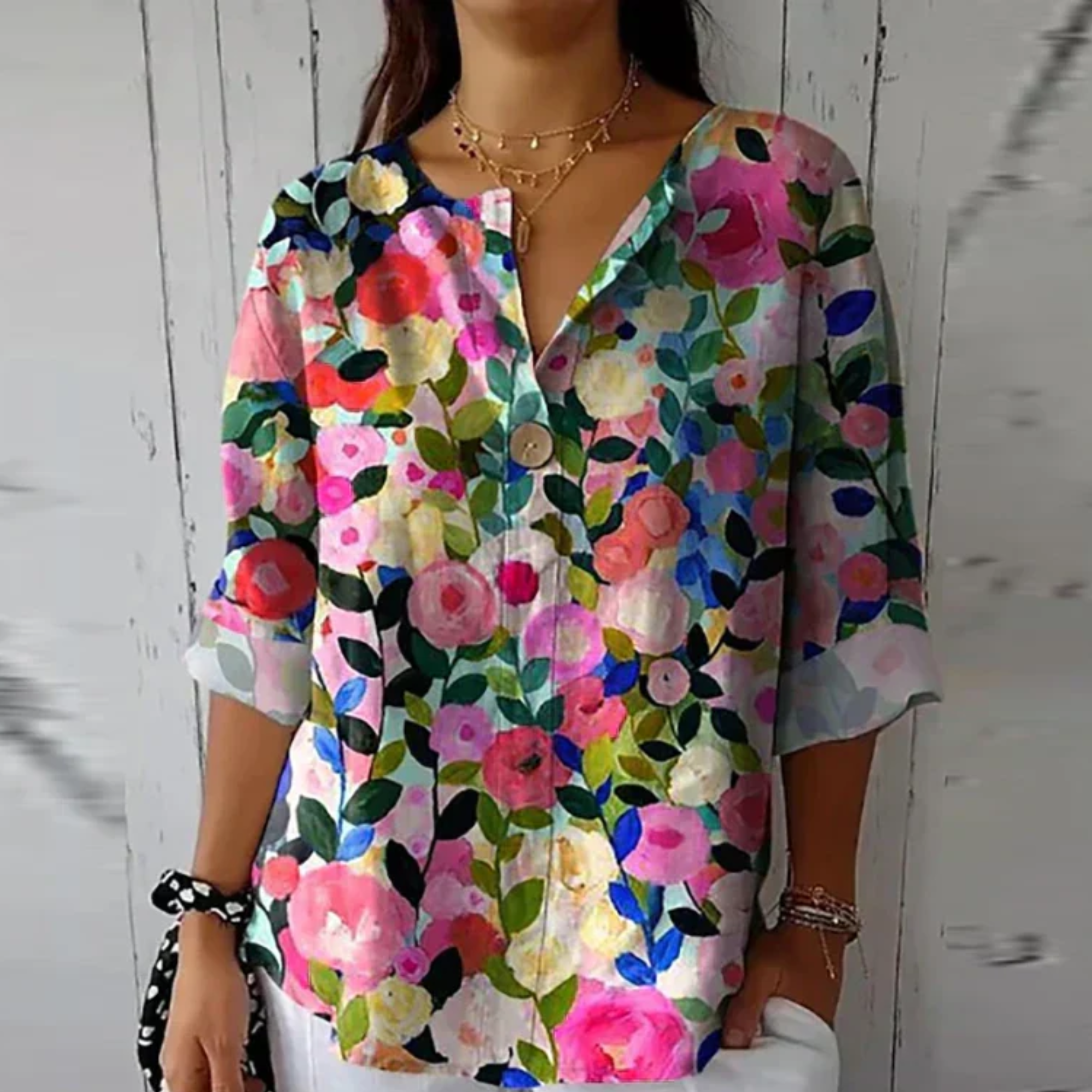 Camicetta Donna Elegante Floreale - Camicie Donna Chic per Look Estivo Raffinato 5