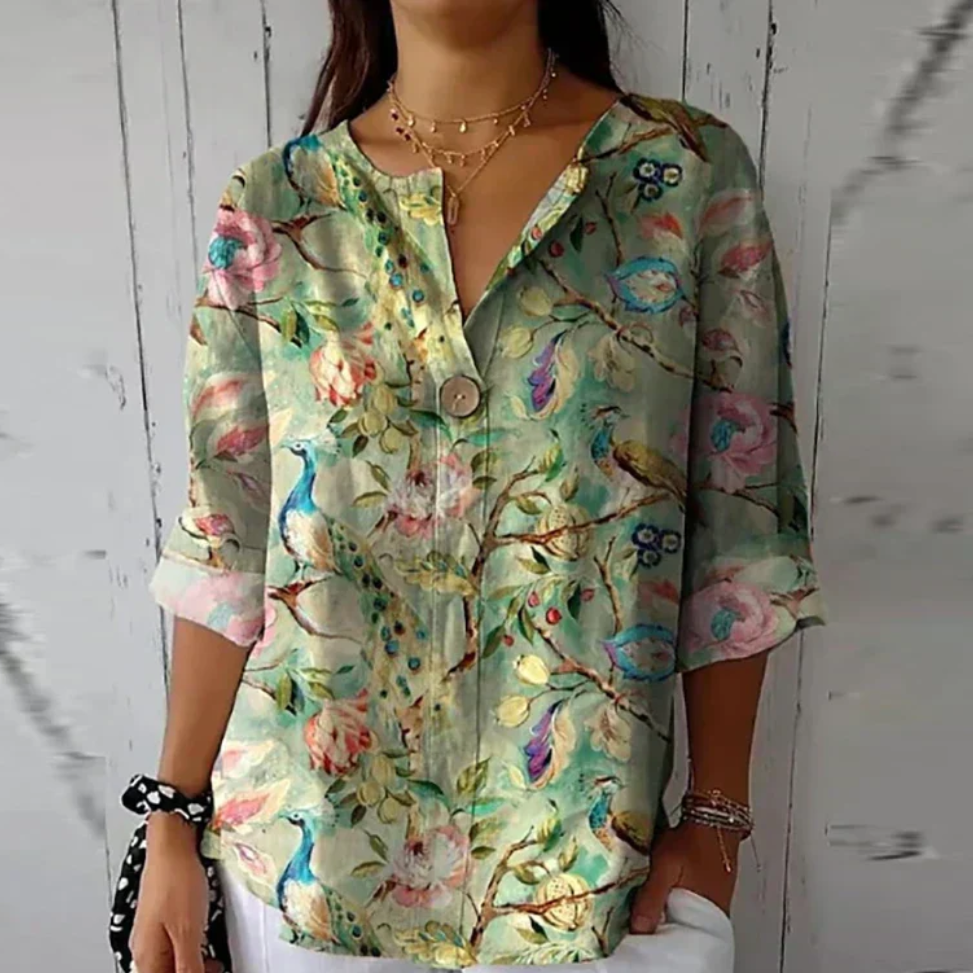 Camicetta Donna Elegante Floreale - Camicie Donna Chic per Look Estivo Raffinato 6