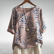 Camicetta Donna Elegante Maniche a 3/4 Stampa Casual per Ogni Occasione 1