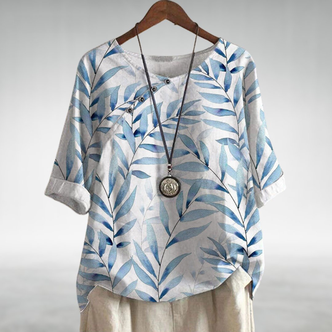 Camicetta Donna Elegante Maniche a 3/4 Stampa Casual per Ogni Occasione 2