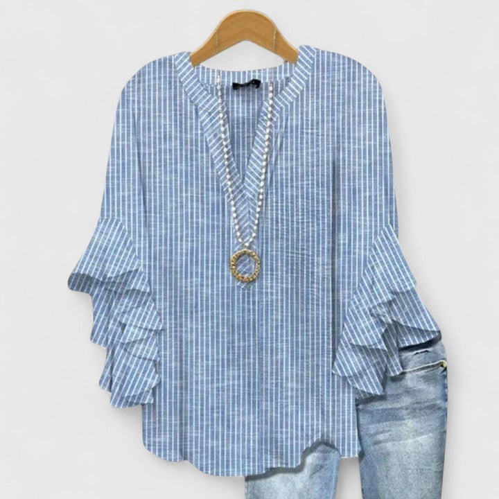 Camicetta Donna Elegante con Stampa Floreale per Estate - Camicie Donna Fresche e Raffinate 2