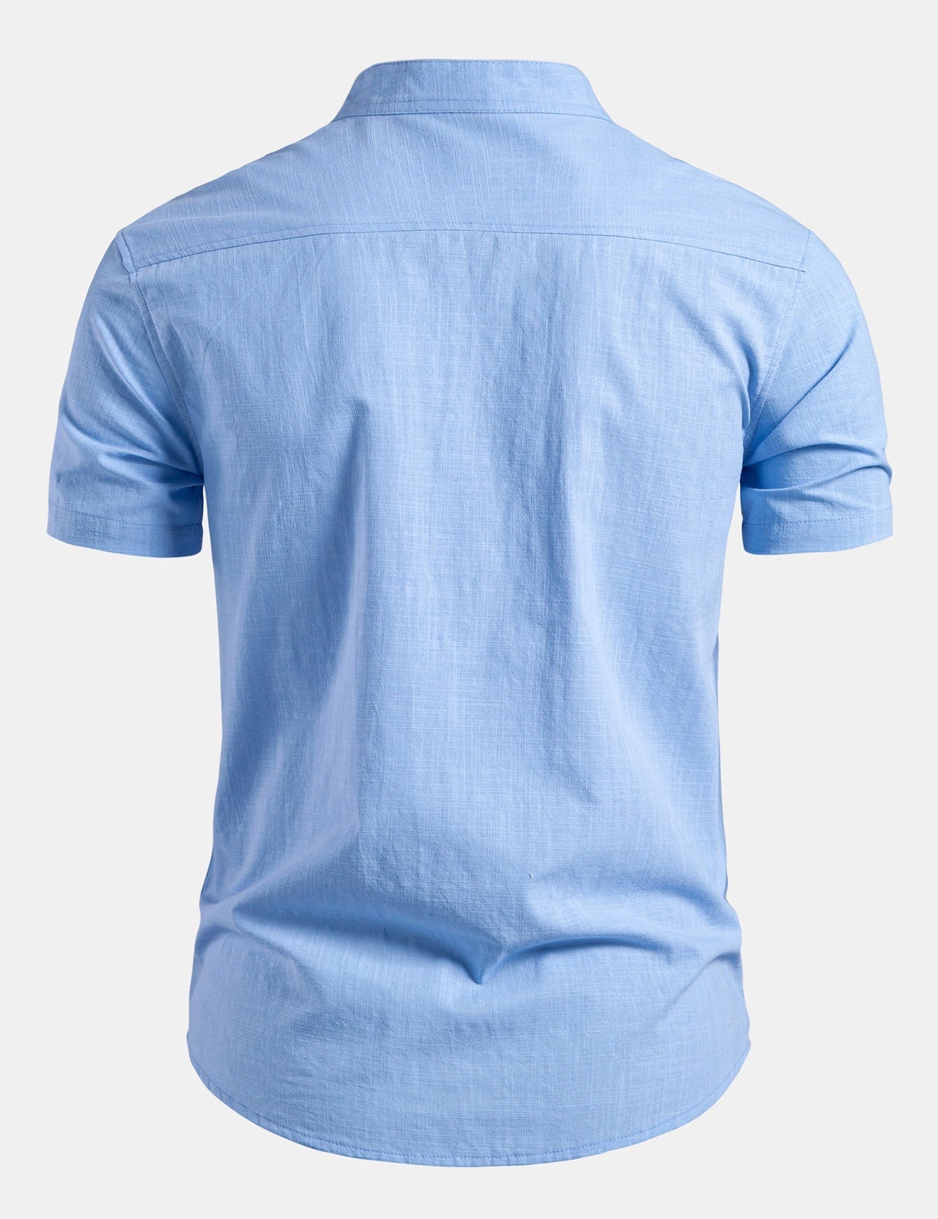 Camicia da Uomo Maniche Corte Con Colletto Strutturato, Design Minimalista, Elegante e Versatile 1