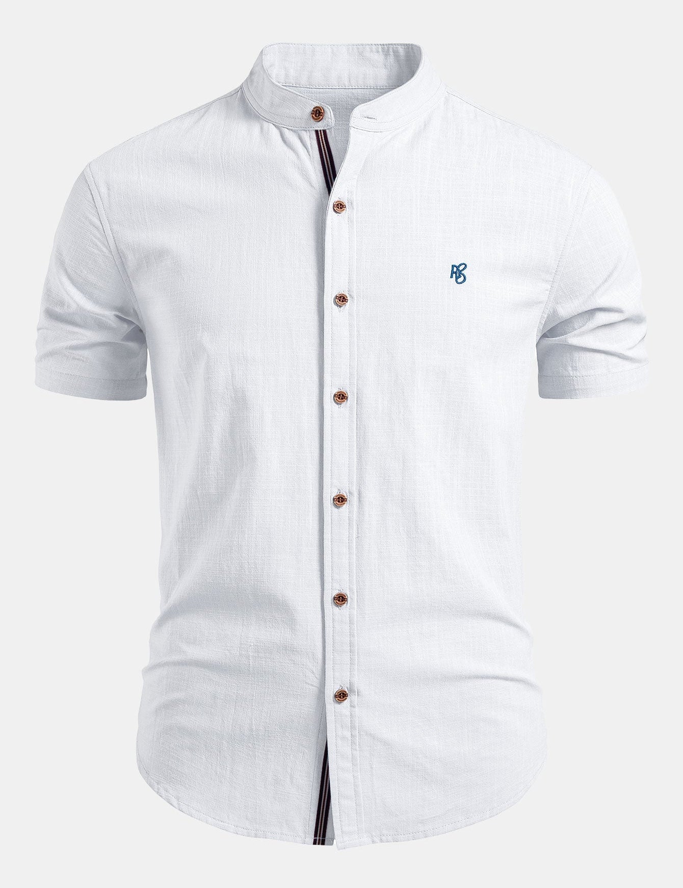 Camicia da Uomo Maniche Corte Con Colletto Strutturato, Design Minimalista, Elegante e Versatile 2