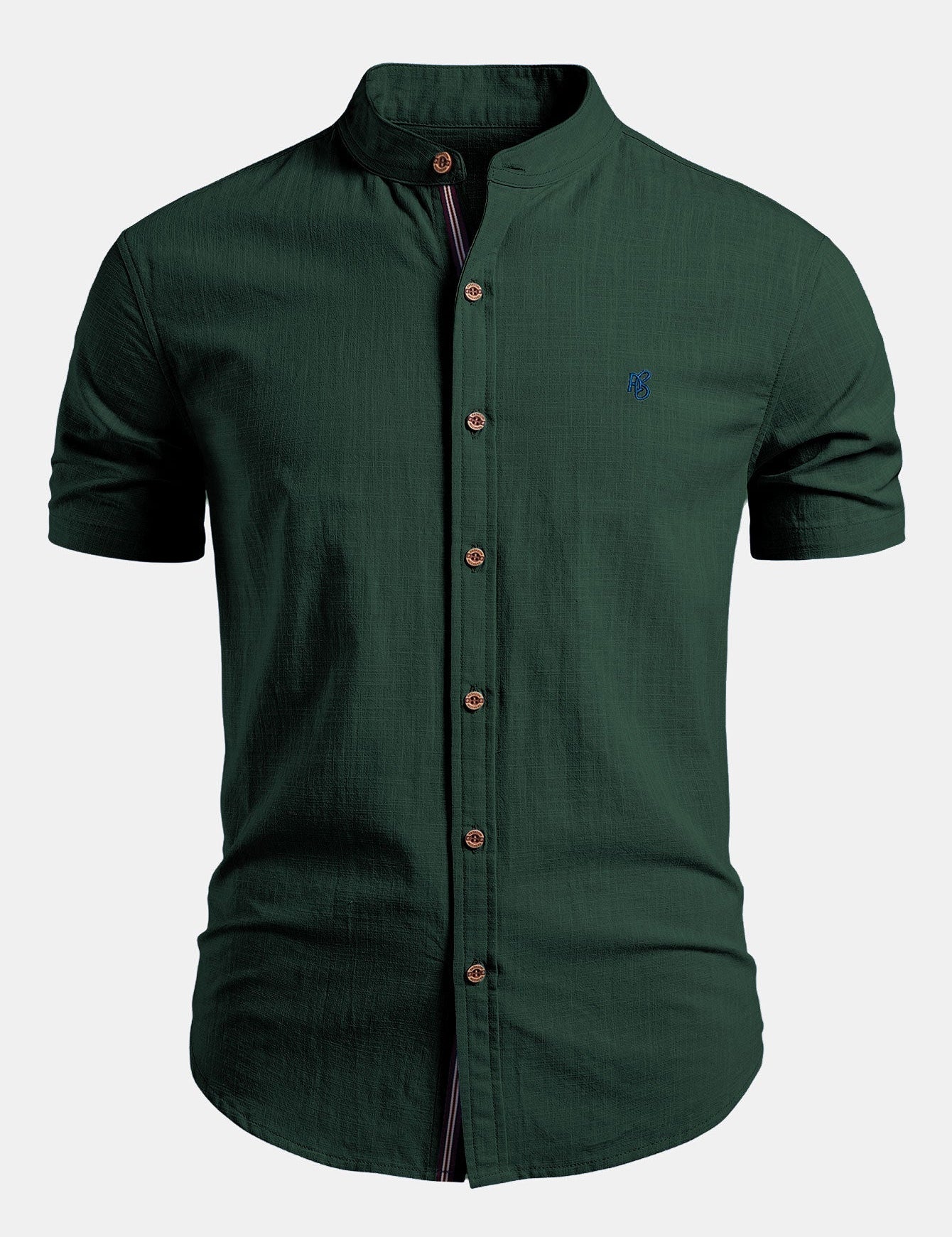 Camicia da Uomo Maniche Corte Con Colletto Strutturato, Design Minimalista, Elegante e Versatile 4