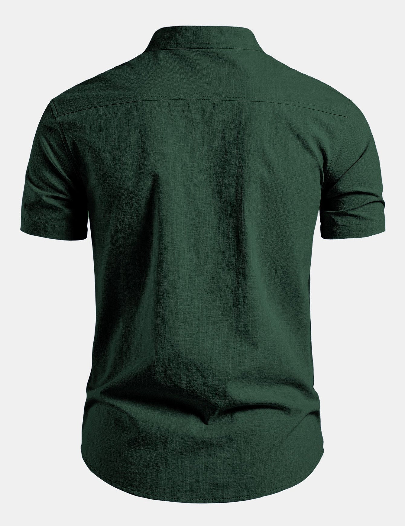 Camicia da Uomo Maniche Corte Con Colletto Strutturato, Design Minimalista, Elegante e Versatile 5